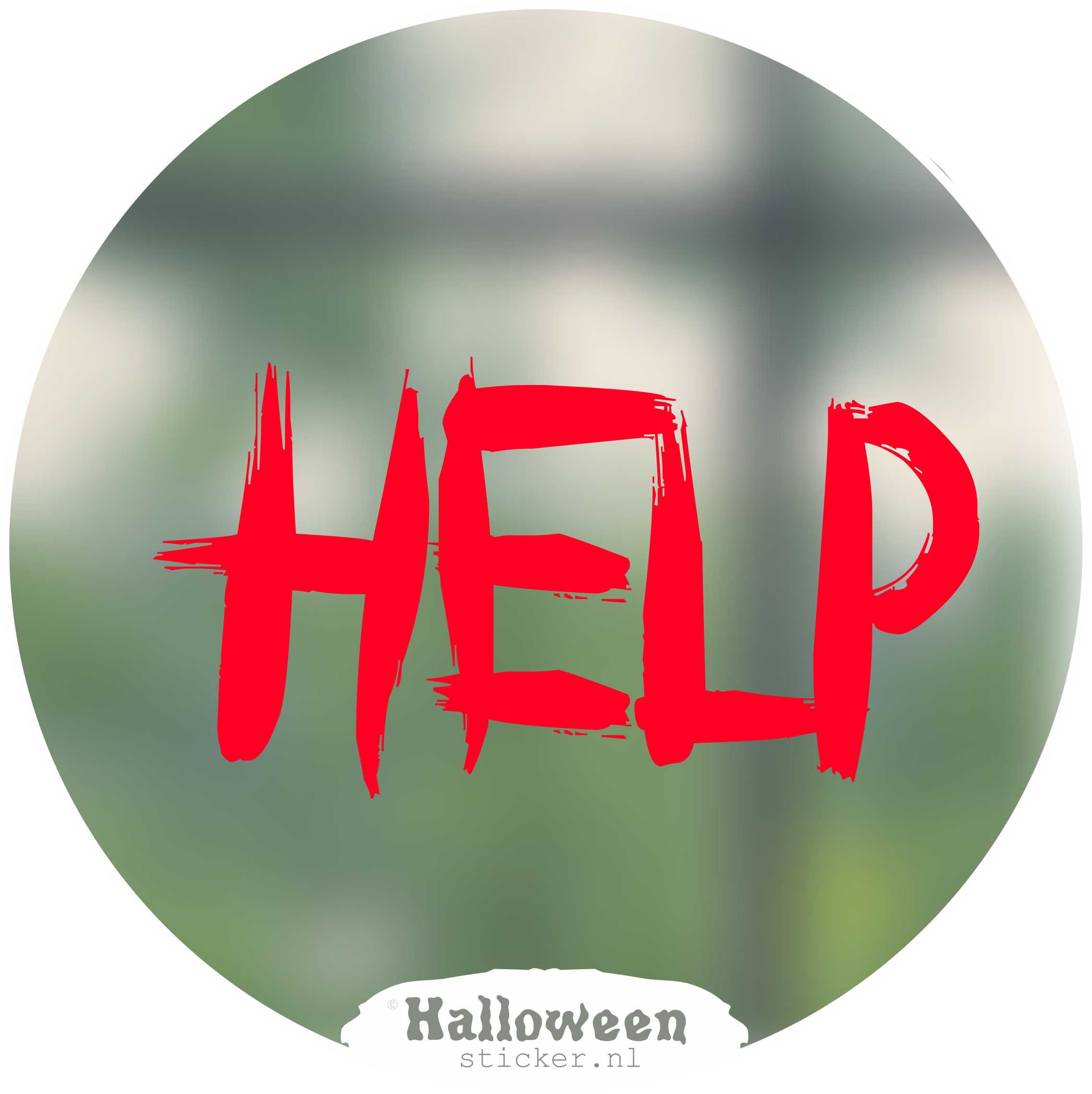 Halloweensticker HELP - Afbeelding 2